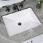20.5" W X 14.4" D Undermount Rectangular Bathroom Sink Ceramic Vitreous China Basin White Bath Vessel Sink with Integrated Overflow