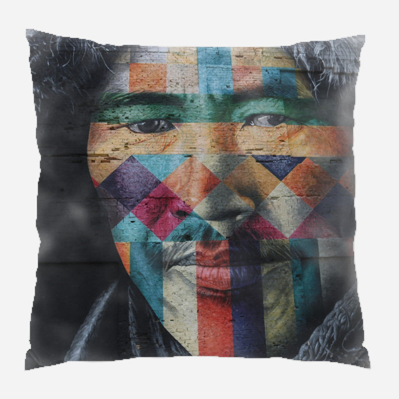 Coussin Nerys Art, Micro suède, Intérieur