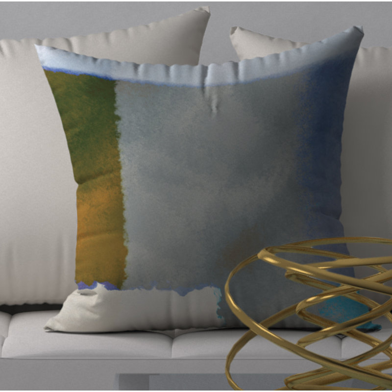 Abstract Reversible Throw Pillow, 24" H x 24" W