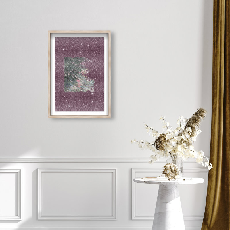 Falling Delicately Print by Oliver Gal, 21.5"H x 31.5"W, Natural Oak Shadowbox