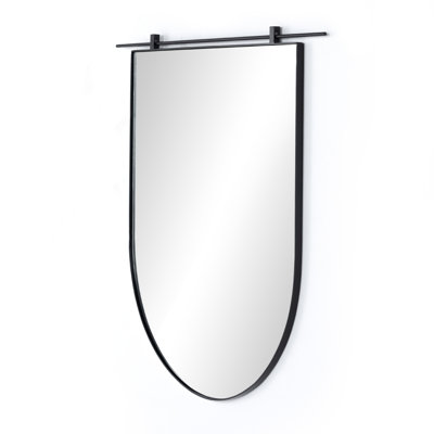 Chico D-Shaped Metal Wall Mirror