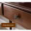 Bureau pratique en bois d'hévéa à 2 tiroirs