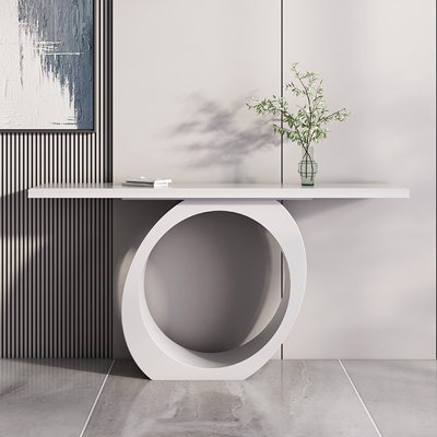 Console noire en bois massif