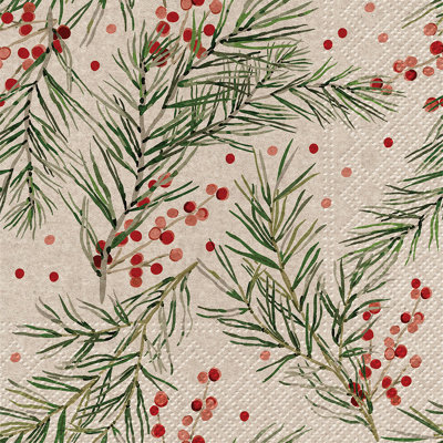 Serviettes jetables en papier We Care Holly