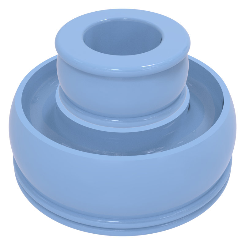 Photophore en laiton 1,75 po, Troll plat bleu