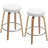 Kaidynn 26 '' Swivel Upholstered Counter Stool with Wood Frame-925806266