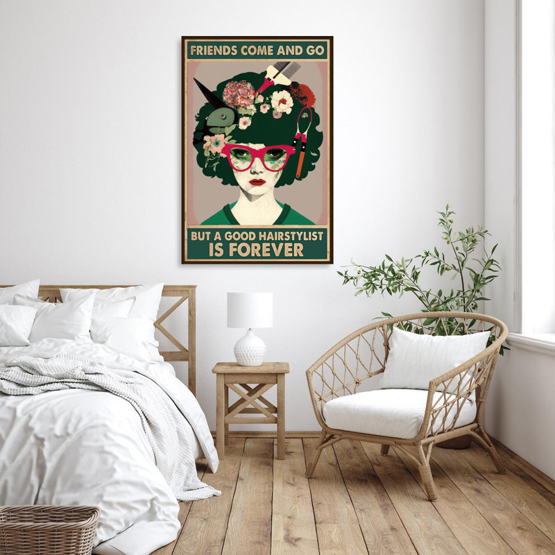 Une bonne coiffeuse est éternelle, H 36 po x l 24 po x P 1,25 po