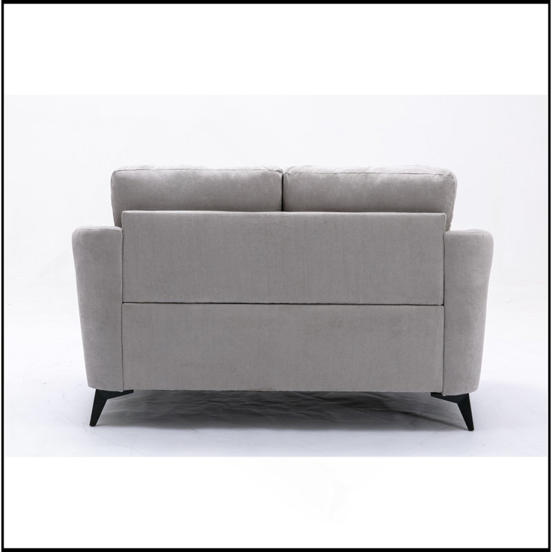 Ensemble de canapé-lit en tissu tissé gris clair Callie, Gris clair