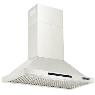 KOSTCH 48 inch Ducted Wall Mount Range Hood in Stainless Steel, 1200 CFM Suction Power with Touchscreen Control, Removable Filters & LED Lights