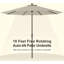 Parasol à manivelle inclinable 10 pi double bleu-913894444