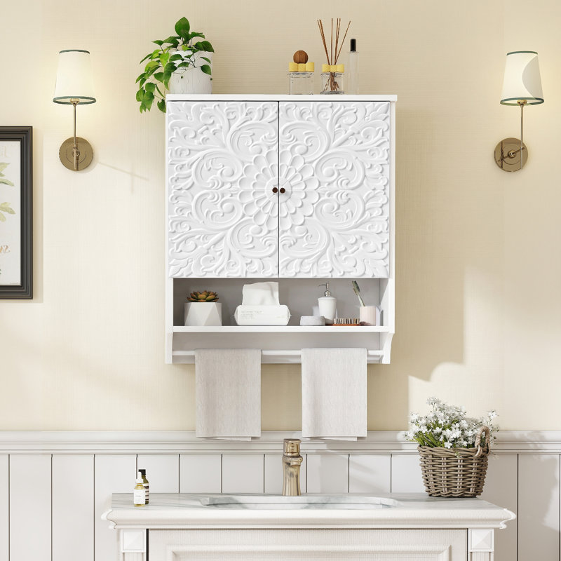 Wall Mounted Bathroom Cabinet Storage, White