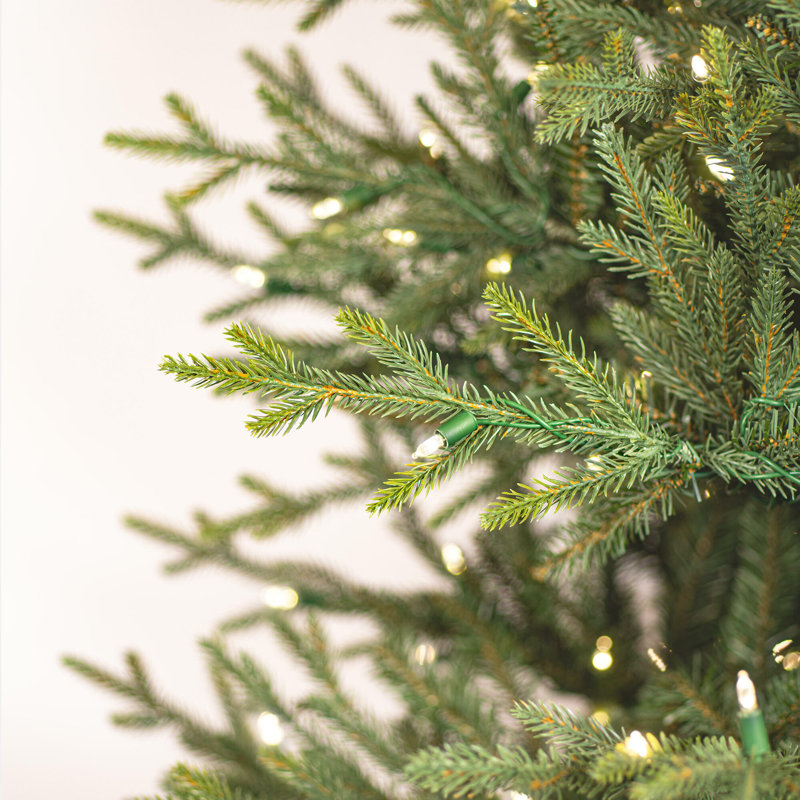 8.5" H Green Realistic Artificial Fir Christmas Tree with 1000 Lights LED Lights, 6.5' H