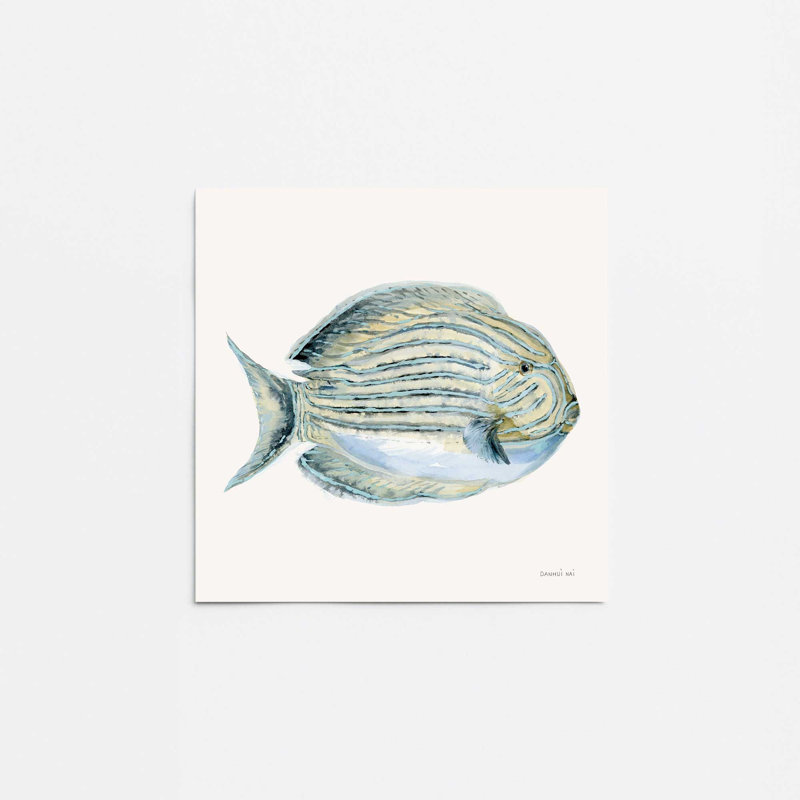 Impression d'art rayé Sea Wanderer, H 11 po x l 14 po, Impression sans cadre