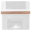 Modern Ember Walnut Creek Fireplace Mantel Shelf - 9" Depth, Close-Grain Details - Real Walnut Wood-899038330-899056486
