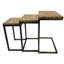 Ensemble de tables gigognes compactes modernes brun P 12 po x l 18 po x H 23,25 po-253293343-253293312