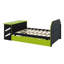 Lit de jour en bois avec couchette, bureau et port USB-118027145