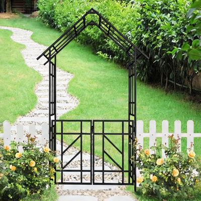 97.22 Ft. H x 58.07 Ft. W Galvanized Steel Gate with
