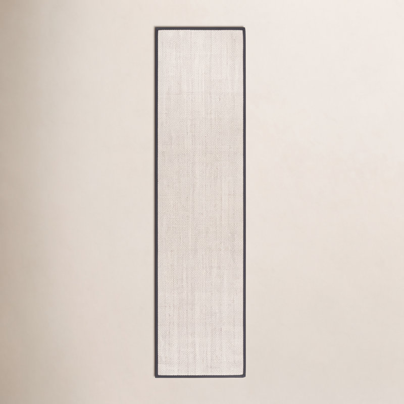Tapis marbre sisal / gris foncé, Tapis de couloir 2 pi 6 po x 10 pi