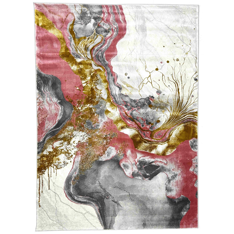Carleen Rug Design 1111 - Pink, Rectangle 5'3" x 7'6.5"