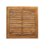 Table de bar d'extérieur carrée en bois d'acacia minimaliste avec une résistance aux intempéries et des pieds fuselés élégants