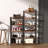 5-Tier Industrial Bookcase, Wood And Metal Horizontal Bookshelves For Home Living Room Bedroom And Kitchen, Rustic Brown-1798310448