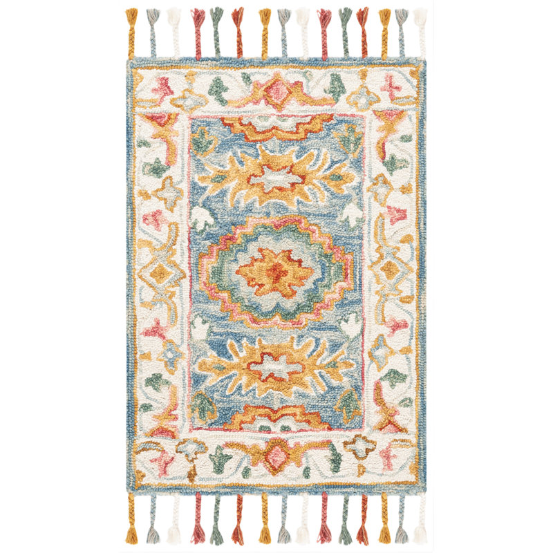 Tapis oriental en laine touffeté à la main Vahakn, Rectangle 2 pi x 3 pi