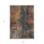 Tapis d'extérieur lavable abstrait bleu cuivre et brun 3 pi x 5 pi