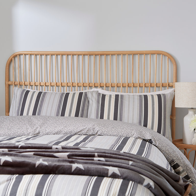 Beach House Stripe Cotton Duvet Cover Set, Super King Duvet Cover + 2 Standard Pillowcases