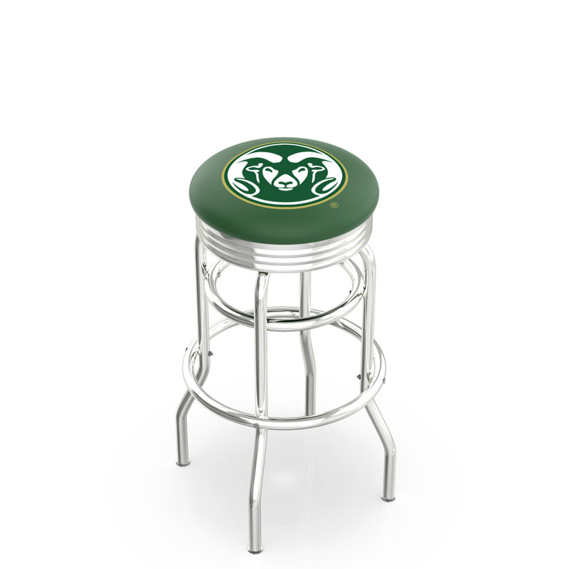 Tabouret de bar Logo Series, Tabouret de comptoir (siège d'une hauteur de 25 p, Double anneau chromé