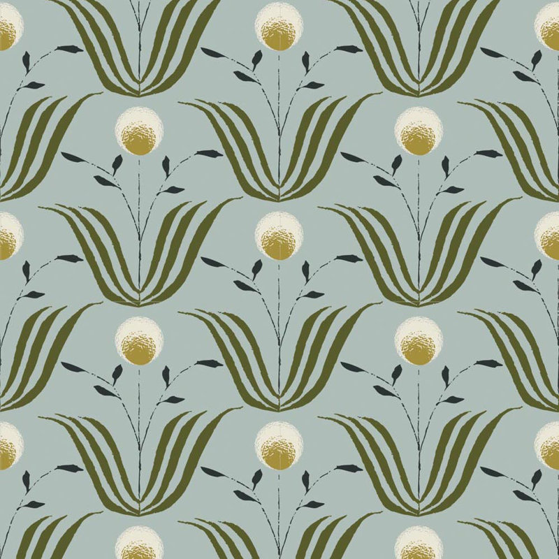 Lady Charlotte Spring Bloom 10' L x 24" W Wallpaper Tile, Ivory, Peel & Stick