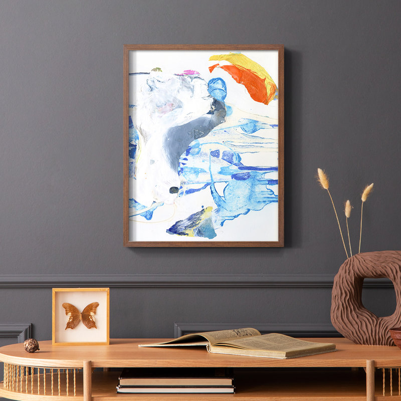 Evidence II Framed Print - Solid Wood, Brown, 14" H x 11" W