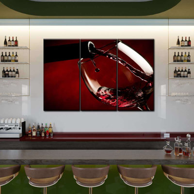 " Wine Glass " 3 - Pieces