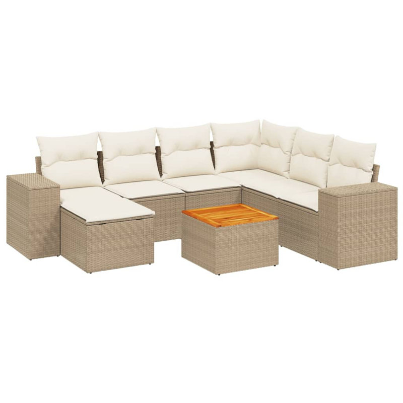 Ensemble de canapé de jardin Vidaxl, Beige