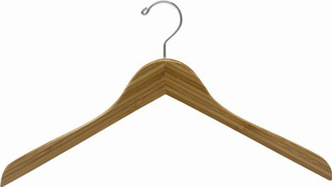 Cintre en bambou pour robe / chandail / chandail, Laque foncée