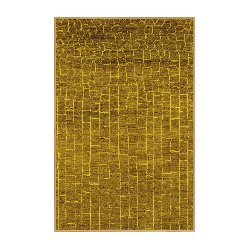 Tapis jaunes modernes Mid-Century 2692