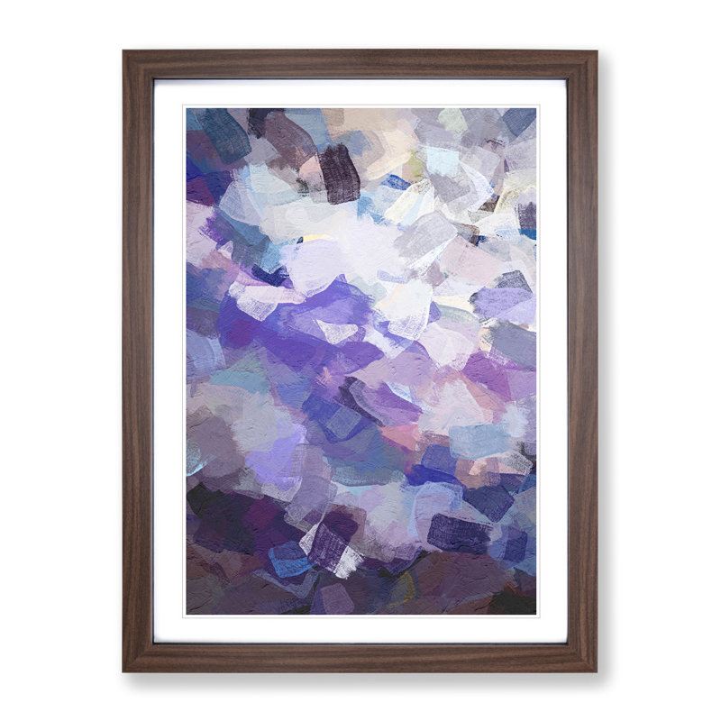 Joyful Sky - Single Picture Frame Print, 34cm H x 25cm W x 2cm D, Walnut