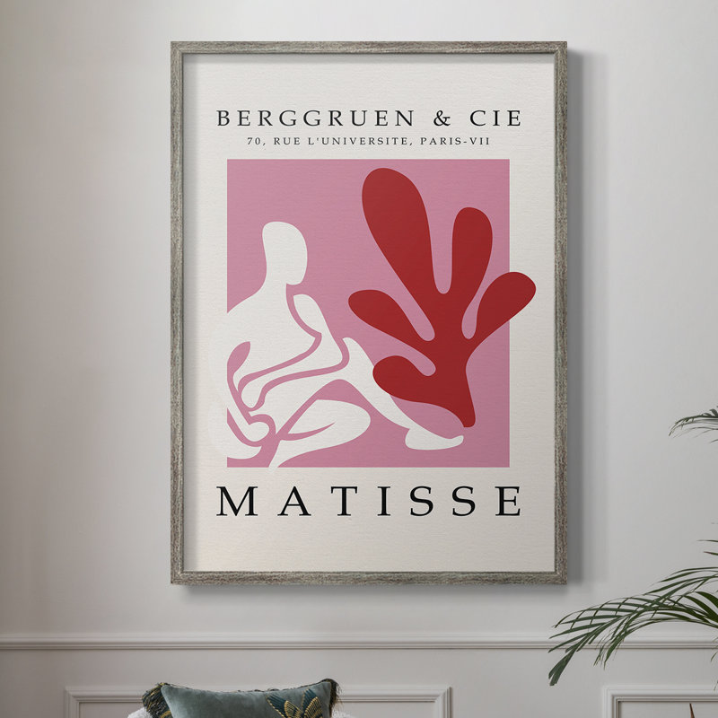 Matisse CDL XXV, reproduction d'art encadrée - bois massif, H 11 po x l 9 po
