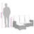 Reclining Patio Sofa With Cushions L-Shaped Poly Rattan-382095633