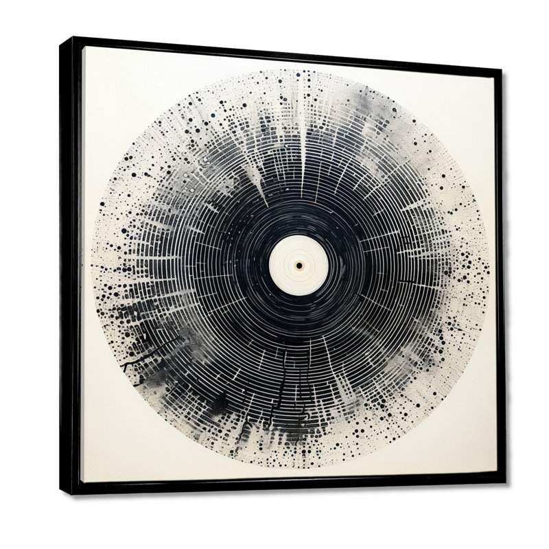 Vinyle disque vinyle Serenade III, Cadre flottant noir, 44" H x 44" W