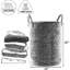 Grand panier à linge en jute avec couvercle, panier pliable d'une capacité de 62 L pour le rangement dans la chambre à coucher, la chambre de bébé et le salon - conception en rotin naturel tissé