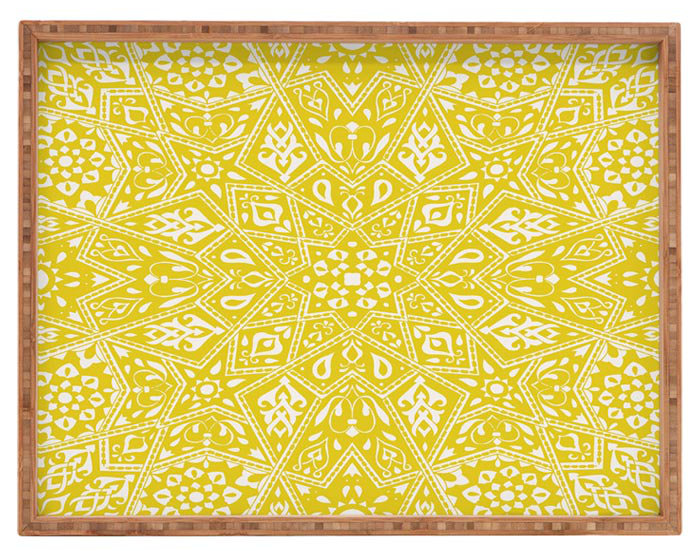 Plateau de table repose-pieds/café amirah, H 18,0 po x l 14,0 po x P 1,75 po, Jaune