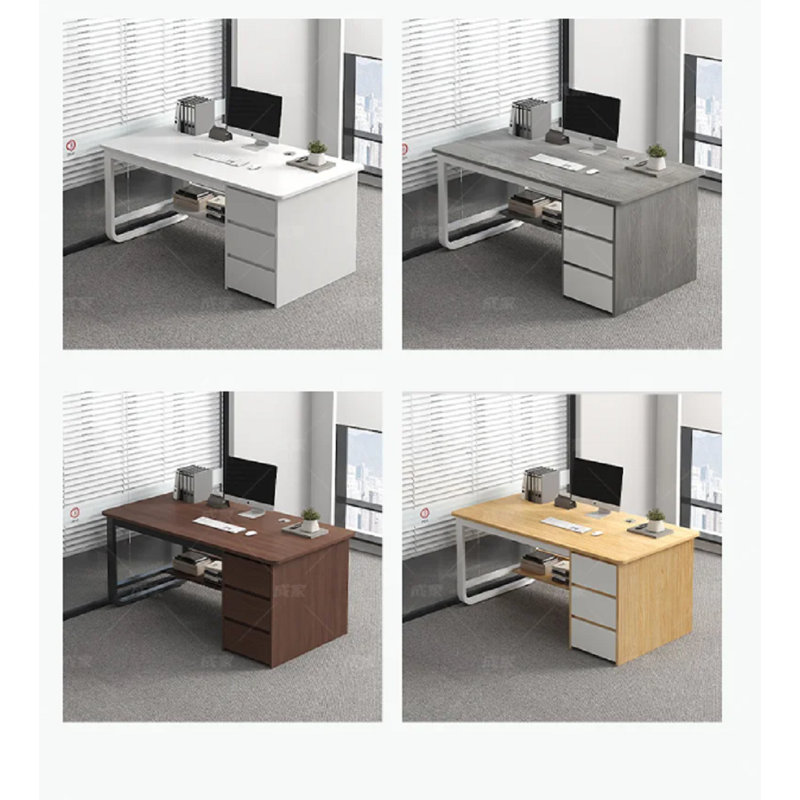Napat Rectangle Computer Desk, 29.52cm H x 47.24cm W x 19.685cm D, White