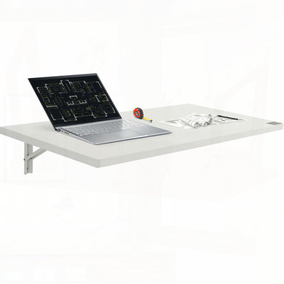 Table murale pliante avec support à fermeture lente - Bureau flottant 39,4 po