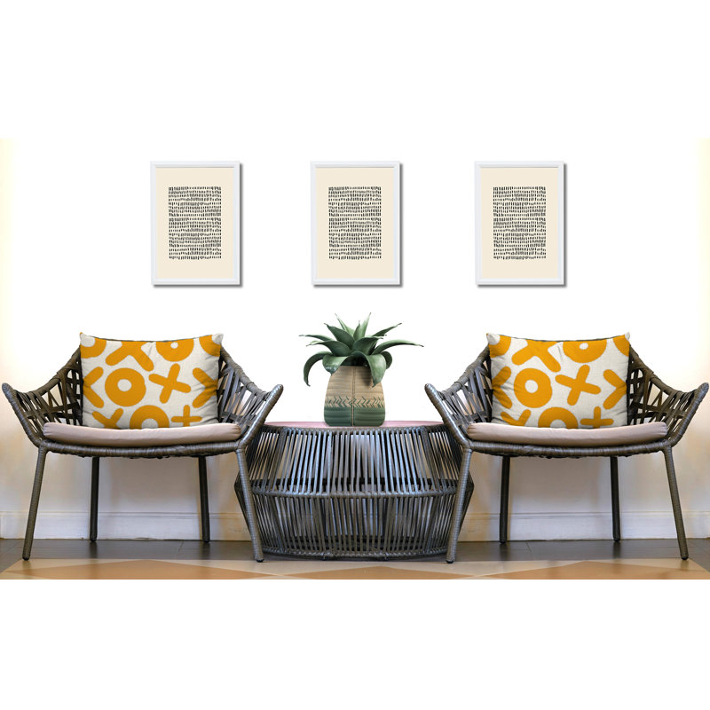 Oreiller intérieur / extérieur 2 ensembles Ohi, 20 po x 14 po, Orange
