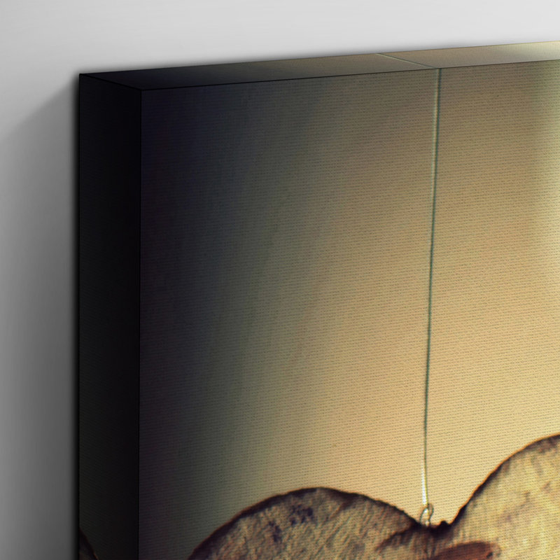 Wooden Hearts - Wrapped Canvas, 50cm H x 76cm W