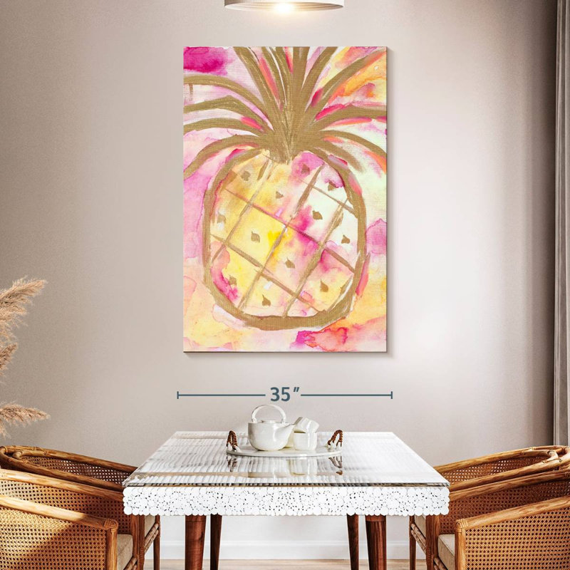 Ananas or rose Yarlin, H 51 po x l 34 po
