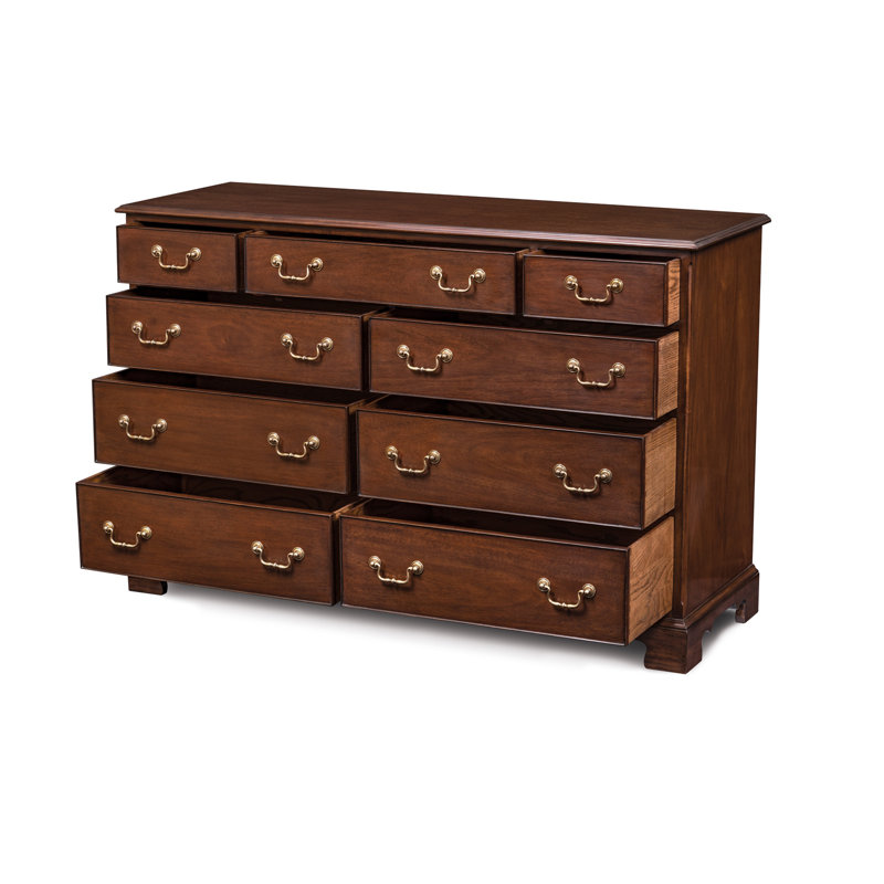 Scarborough House 9 - Drawer Dresser, Antique Mahogany