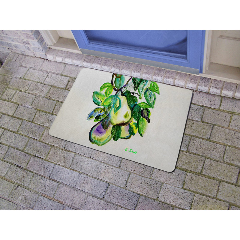 Tapis de porte d'extérieur antidérapant Pears 50 po x 30 po