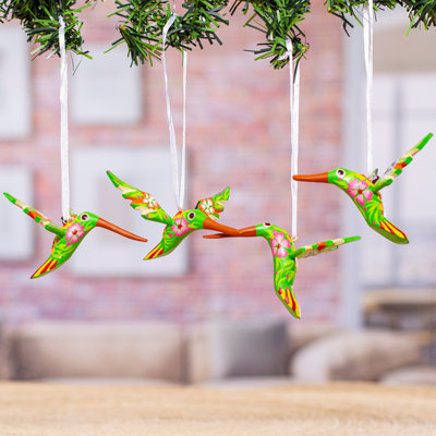 2.4'' Handmade Wood Nativity Hanging Figurine Ornament
