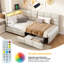 Upholstered Daybed with 2 Storage Drawers-1632970422-1632970423